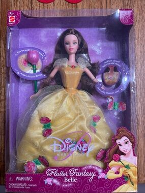 Disney Belle Flutter Fantasy Doll - Yellow and Pink Accents